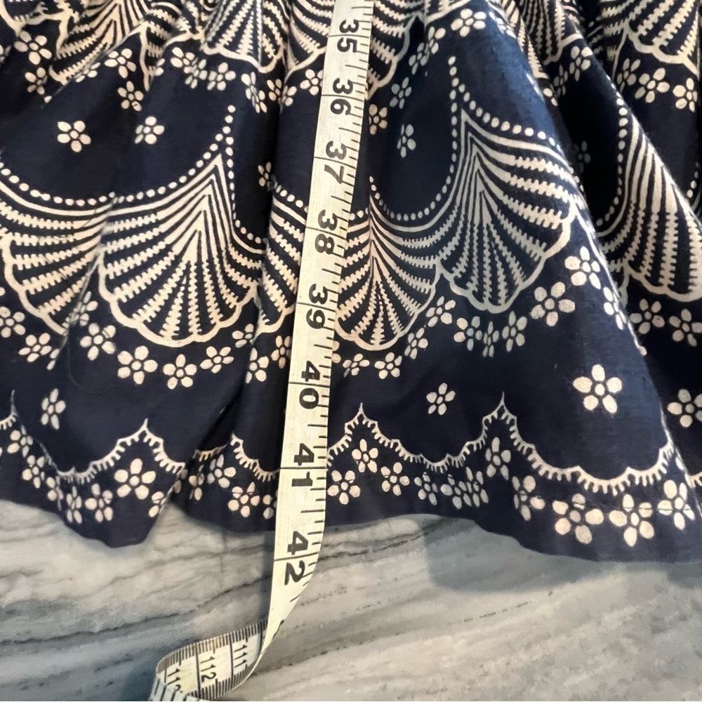 Vintage Romona Rull Collectible Cotton Muumuu Dress Blue Beige S/M - Picture 11 of 13